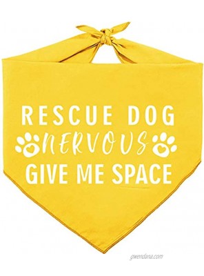 Pawskido Nevous Give Me Some Space Dog Bandana Reversible Triangle Bibs Pet Scarf