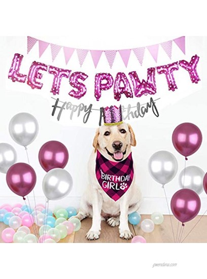 STMK Dog Birthday Bandana Dog Birthday Girl Bandana Triangle Scarf for Dog Puppy Birthday