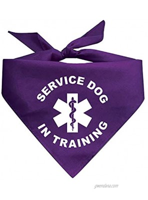 Tees & Tails Service Dog in Training Printed Dog Bandana Assorted Colors