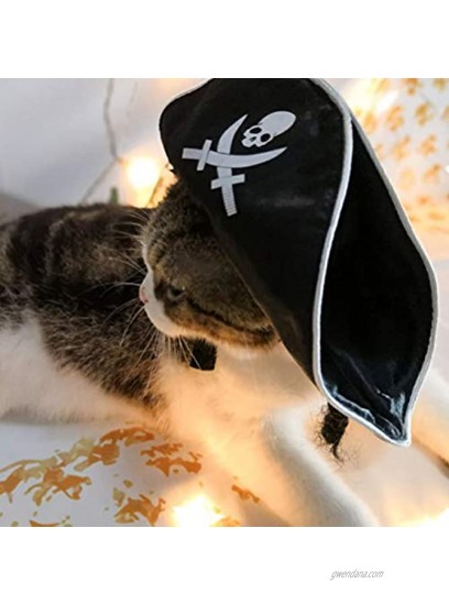 Amosfun Pet Pirate Hat Dog Cat Captain Cap Halloween Pirate Cosplay Costume Halloween Party Hat Dress Up Costume Accessories