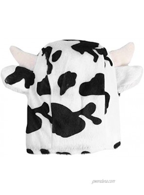 Balacoo Dog Cow Hat Plush Pet Costume Cow Headgear Ox Bull Pet Costume Headband Cap Party Dog Cat Dress Up Headdress 16x15cm