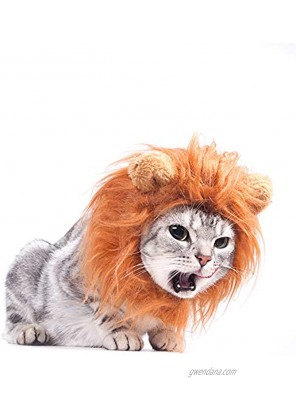 Cat Apparel Halloween Pet Costume Dog Cat Costume Lion Mane Wig for Cats and Small Dogs Party Photo Shoots Entertainment Cosplay