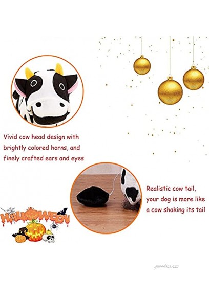 Coppthinktu Dog Cow Costume Adorable Halloween Dog Costumes Cow Style Hoodie Soft and Comfortable Jumpsuits for Small Dog