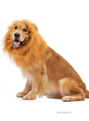 Hommand Dog Lion Mane Costumes for Halloween Christmas Funny&Realistic Pet Lion Mane Wig for Dogs with Ears Complementary Halloween Dog Lion Costume for Medium to Large Sized Dogs.