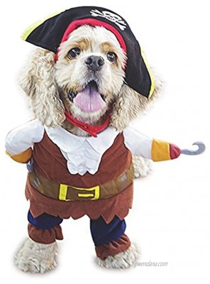 Hotumn Pet Dog Costume Pirates of The Caribbean Style cat Corsair Costumes Dog Uniform for Role Playing Party