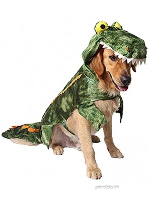 Kodervo Alligator Dog Costume Funny Dog Costume Halloween Dog Crocodile Costume for Small Medium Large Dogs Funny Cosplay Dress Dress Your Dogs Like a Croc