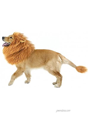 Lion Mane for Dog Costume Realistic Funny Lion Wig for Medium to Large Sized Dogs Halloween Fancy Dog Lion Mane