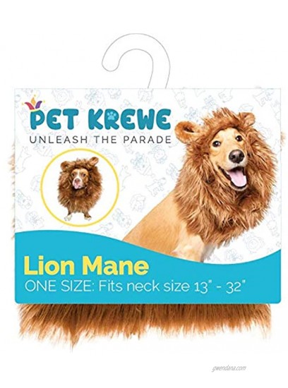 Pet Krewe Dog Lion Mane Halloween Costume Lion Mane for Large and Small Dogs – Ideal for Halloween Dog Birthday Dog Cosplay Dog Outfits Pet Clothes