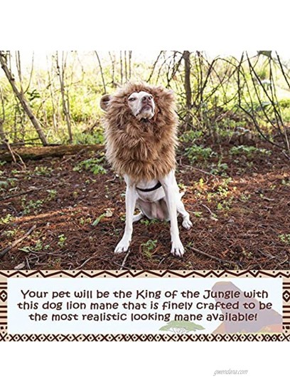 Pet Krewe Dog Lion Mane Halloween Costume Lion Mane for Large and Small Dogs – Ideal for Halloween Dog Birthday Dog Cosplay Dog Outfits Pet Clothes