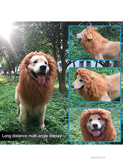 Rwm Dog Lion Mane Costume Pet Wig Clothes for Halloween Party Lion Wig for Medium to Large Sized Dogs Lion Mane Funny Dogs