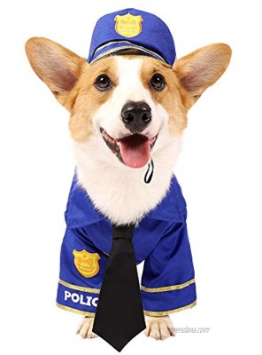 Spooktacular Creations Halloween Police Dog Pet Costume for Halloween Dress-up Party Role Play Carnival Cosplay Holiday Decorations Clothes