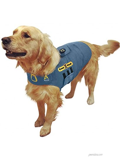 CozyVest 3-in-1 Anxiety Vest Music & Aromatherapy Dog Coat Relaxing Sound & Essential Oil Scent Canine Stress Relief Fireworks Thunder Separation Shirt Jacket Thunderstorm