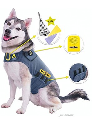 CozyVest 3-in-1 Anxiety Vest Music & Aromatherapy Dog Coat Relaxing Sound & Essential Oil Scent Canine Stress Relief Fireworks Thunder Separation Shirt Jacket Thunderstorm