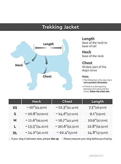 Gooby Trekking Jacket Small Dog Fleece Lined Jacket with Water Resistant Shell and Leash Ring