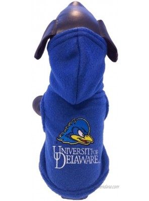 NCAA Delaware Fightin' Blue Hens Polar Fleece Hooded Dog Jacket
