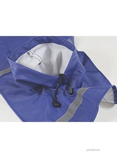 OCSOSO Pet Rainy Days Slicker Pet Jacket with Reflective Strip Blue Orange,XXS,XS,S,M,L,XL,XXL.