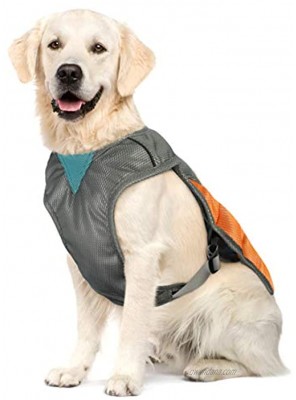 POPETPOP Dog Cooling Vest Reflective Dog Cooling Coat with Adjustable Side Straps Pet Cooler Jacket for Small Medium Dog