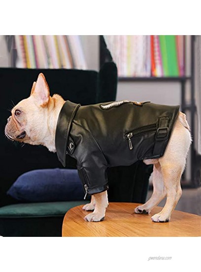 Soft Puppy PU Leather Jacket Waterproof Coat Winter Warm Clothes for Pet Dog Cat XS