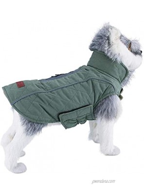 ThinkPet Warm Reversible Dog Coat Thick Padded Comfortable Winter Dog Jacket Reflective Safey Dog Vest