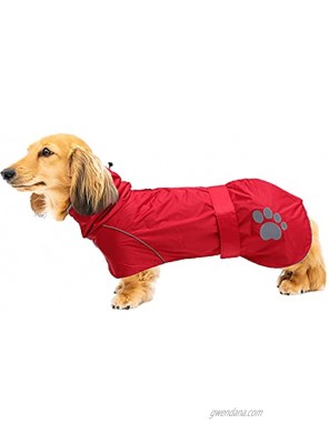Warm Lamb Wool Dachshund Coat Dog Winter Coat Outdoor Dog Apparel with Adjustable Bands for Small Medium Dogs Reflective Dog Coat Warm Dog Jacket