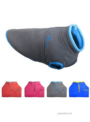 YIEPAL Cold Weather Fleece Dog Vest for Small Dog Half Zip Pullover Puppy Sweater Winter Warm Coat Clothes for Dog