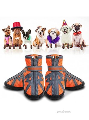 CADO SHY Dog Booties for Small Dogs Dog Shoes for Small Dogs Hot Pavement Dog Summer Hiking Boots for Anti-Slip Heat Protection Breathable Material