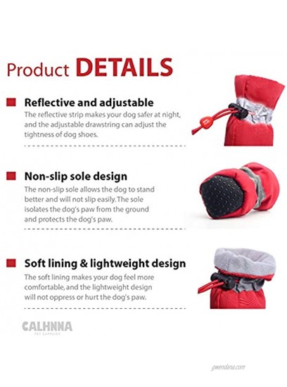 CALHNNA 8PCS Dog Shoes for Hot Pavement Summer Dog Booties for Small Medium Dogs with Reflective Straps Paw Protectors Anti-Slip Dog Boots