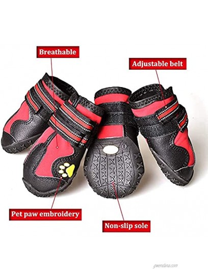 CovertSafe& Dog Boots for Dogs Non-Slip Waterproof Dog Booties for Outdoor Dog Shoes for Medium to Large Dogs 4Pcs