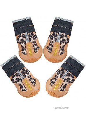 Dog Boots Waterproof Dog Shoes,Dog Shoes for Hot Pavement,Heat Protection Dog Booties Breathable Nonslip with Adjustable and Reflective Straps,Dog Paw Protection for Small Medium Large Dogs 4PCS Set