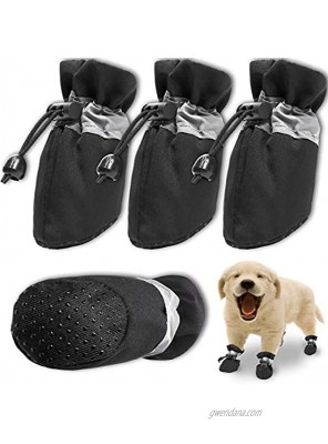 FURNOSE Dog Shoes for Hot Pavement Reflective Boots Paw Protector for Small Medium Dogs Puppy