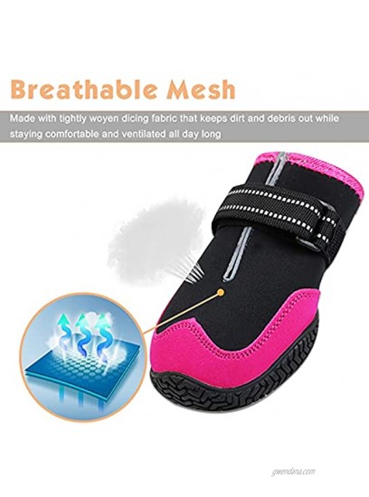 KEIYALOE Dog Shoes for Hot Pavement Dogs Boots Heat Protection Paw Breathable Non-Slip Waterproof Adjustable Reflective Straps for Small Medium Large Dogs