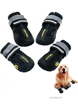 LHOTSE Dog Boots Paw Protector Waterproof Dog Shoes Dog Booties with Reflective Rugged Anti-Slip Sole and Skid-Proof for Small Medium Large Dogs 2size