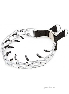 Dog Prong Training Collar Stainless Steel Choke Pinch Dog Collar with Comfort Tips,Plated Easy-On and Training Dog Collar for Medium and Large DogsL,19-21"