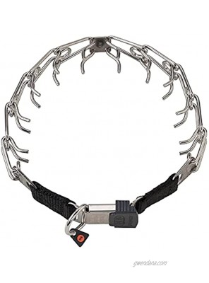 Herm Sprenger Stainless Steel Training Collar 2.25 mm with Safety Buckle Canvas Billets D-Ring