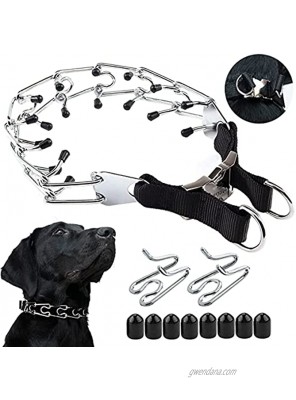 Pinch Collar for Dogs Prong Collar for Medium and Large Dogs No Pull Choke Collar with Quick Release Metal Buckle