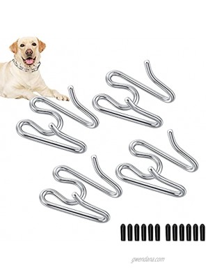 Prong Collar Links Steel Prong Dog Collar Extra Links Pinch Collar Links for Dogs Dog Correction Collar Links and Rubber Tips Prong Training Collar Links 2.5 3.0 3.5 4.0mm