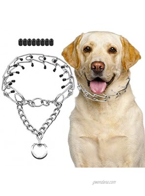 SuReady Dog Prong Collar Stainless Steel Dog Chole Pinch Training Collar with Quick Release snap Buckle for Large Dogs X-Large