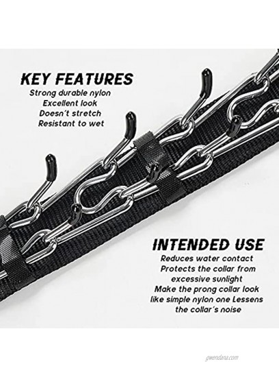 Wiotar Dog Prong Collar Dog Choke Pinch Training Collar Adjustable Stainless Steel Links with Comfort Rubber Tips Quick Release Snap Buckle for Medium Large Dogs Packed with 6 Extra Tips………