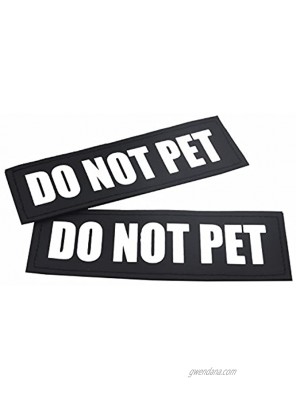 2 Pack Reflective Service Dog Patches with Hook Back for Pet Collar Vest Harness 3 Sizes