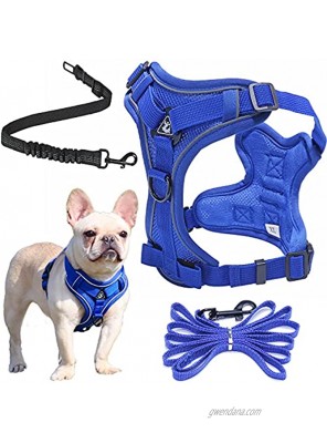 Dog Harness and Leash Dog Seatbelt for Small and Medium Pets No Pull Dog Vest Harness-Breathable Adjustable Cat Harness Reflective Dog Car Harnesses&Pet Leash Set