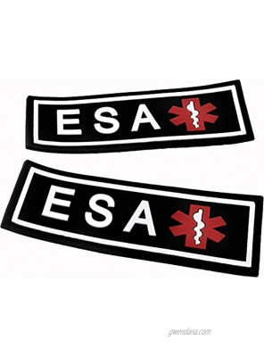 Dogline Emotional Support Animal Patch for Dog Harness and Vest | ESA Removable 3D Rubber Patches | Hook Backing for Small or Large Service Dogs