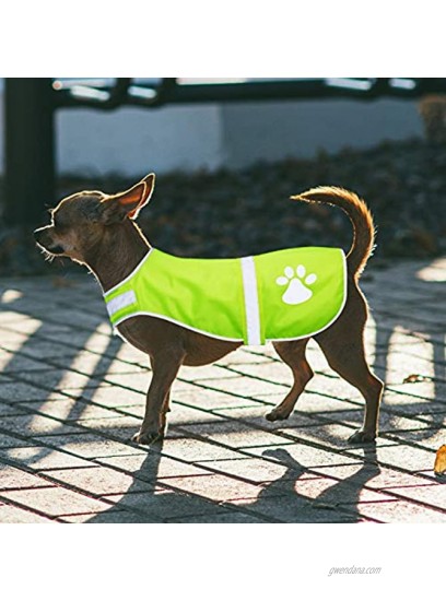 Geyoga 2 Pieces Dog Reflective Vest Adjustable Dog Safety Vest Pet Dog High Visibility Apparel for Outdoor Activities Walking Hunting