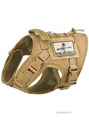 Tactical Dog Vest Harness Outdoor Training Service Dog Vest Adjustable Military Working Dog Vest with Molle System and Rubber Handle