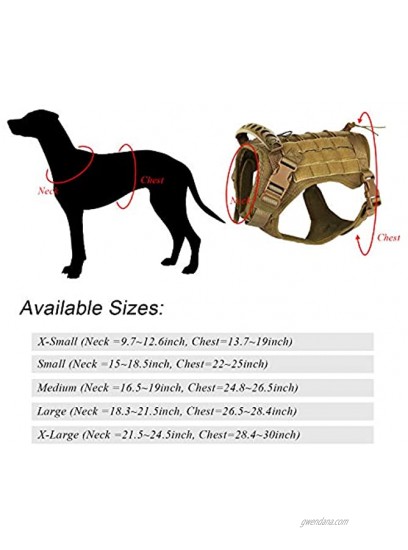 Tactical Service Dog Vest Harness Outdoor Training Handle Water-Resistant Comfortable Military Patrol K9 Dog Harness with Handle