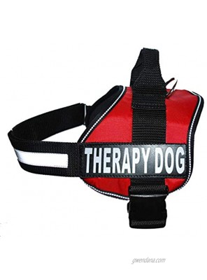 Therapy Dog Harness Service Working Vest Jacket,Purchase Comes with 2 Therapy Dog Reflective Removable Patches. Please Measure Dog Before Ordering.