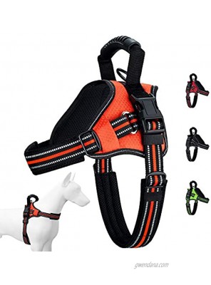 Wealer Dog Harness No-Pull Adjustable,Dog Vest with Training Handle Best Reflective Waterproof Material,Dog Vest Harness All Weather Breathable Mesh for Small Medium Large Dogs