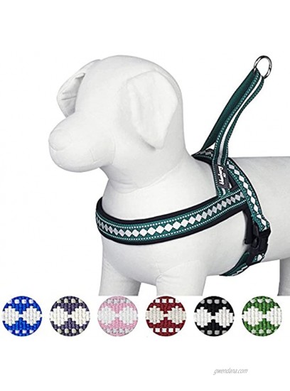 Blueberry Pet 3 Colors Soft & Comy Safety Reflective Padded Jacquard Dog Harnesses