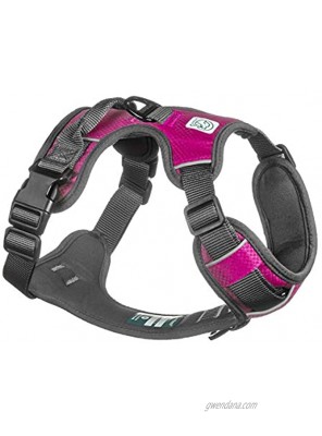 Embark Adventure Dog Harness Easy On and Off with Front and Back Leash Attachments & Control Handle No Pull Training Size Adjustable and Non Choke