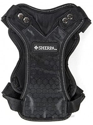 Sherpa Seatbelt Harness Crash Tested Dog Harness Adjustable Multi-Purpose Super Strong Easy-To-Use With No-Pull D Ring Black