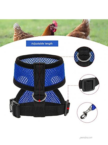 Tiimmgaal Chicken Harness and Leash Modified Adjustable Breathable Harness Specially Designed for Rooster and Hens Duck Goose Training and Walking Comfortable Size Chicken Will Be Very Happy2pcs